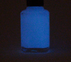 Glow in the dark top coats - blue, teal, green, purple