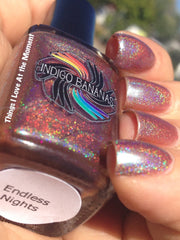 Endless Nights - blue/plum/coral multichrome holographic DISCONTINUED