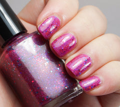 Hot Ice Creams for Cold Days  - fuchsia/pink linear holographic & glitter