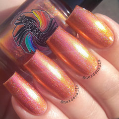 Son of Fire - coral multichrome holographic DISCONTINUED