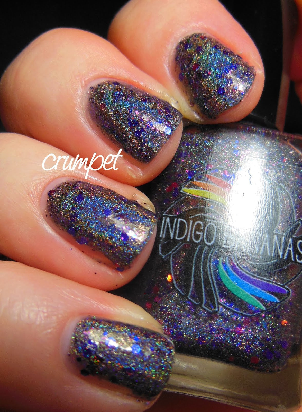 You Get Nothing!  - grey/black linear holographic & glitter